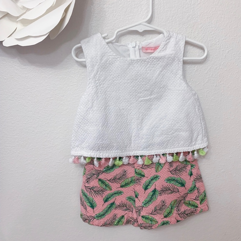 Girls Summer romper with tassels size 4T